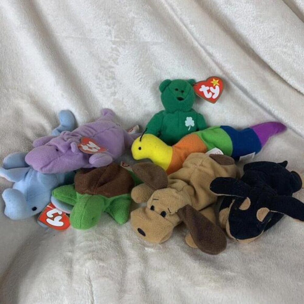 VINTAGE 1993 TY TEENIE BEANIE BABIES McDonalds Happy Meal Toys Lot of 7​